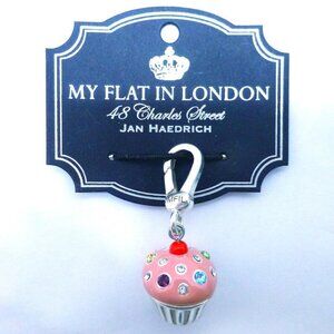 Rare My Flat in London cupcake charm necklace pendant bracelet jewelry MFIL